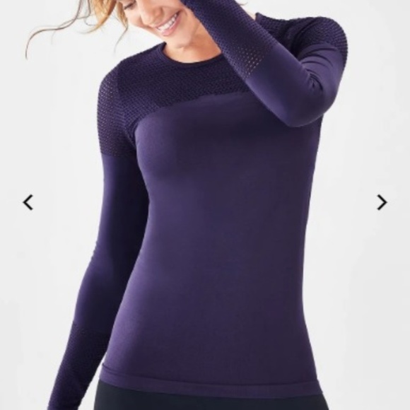 Fabletics Tops - Fabletics Musetta Seamless L/S Top Dark Blue Large